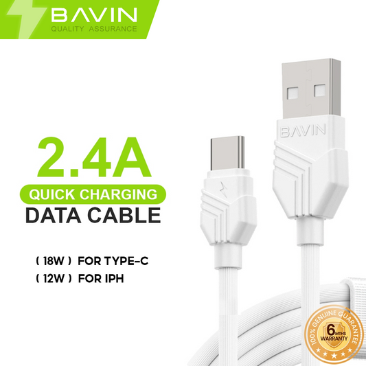 BAVIN U-CB161-XX 2.4A Fast Charging Cable 1M Data Cable for iPh / Type-C / Micro