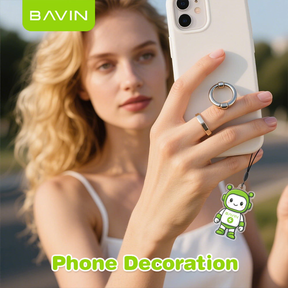 BAVIN Acrylic Transparent Robot Design Pendant Keychain Cute Accessory for Phone, Bag & Key Holder