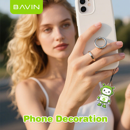 BAVIN Acrylic Transparent Robot Design Pendant Keychain Cute Accessory for Phone, Bag & Key Holder