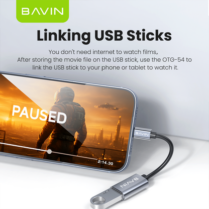 BAVIN O54 USB-C to USB 3.0 OTG Adapter thunderbolt 3 to USB Female Adapter For Laptop Tablet Mouse Keyboard