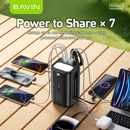 BAVIN Y-PC1057S 80000mAh / Y-PC1138S 100000mAh Heavy Duty Portable 22.5W Fast Charging Powerbank w/ LED Indicator & Flashlight