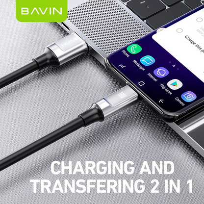 BAVIN CB288 18W PD Fast Charging Soft Silicone Thick Wire Data Cable Compatible for Smartphones