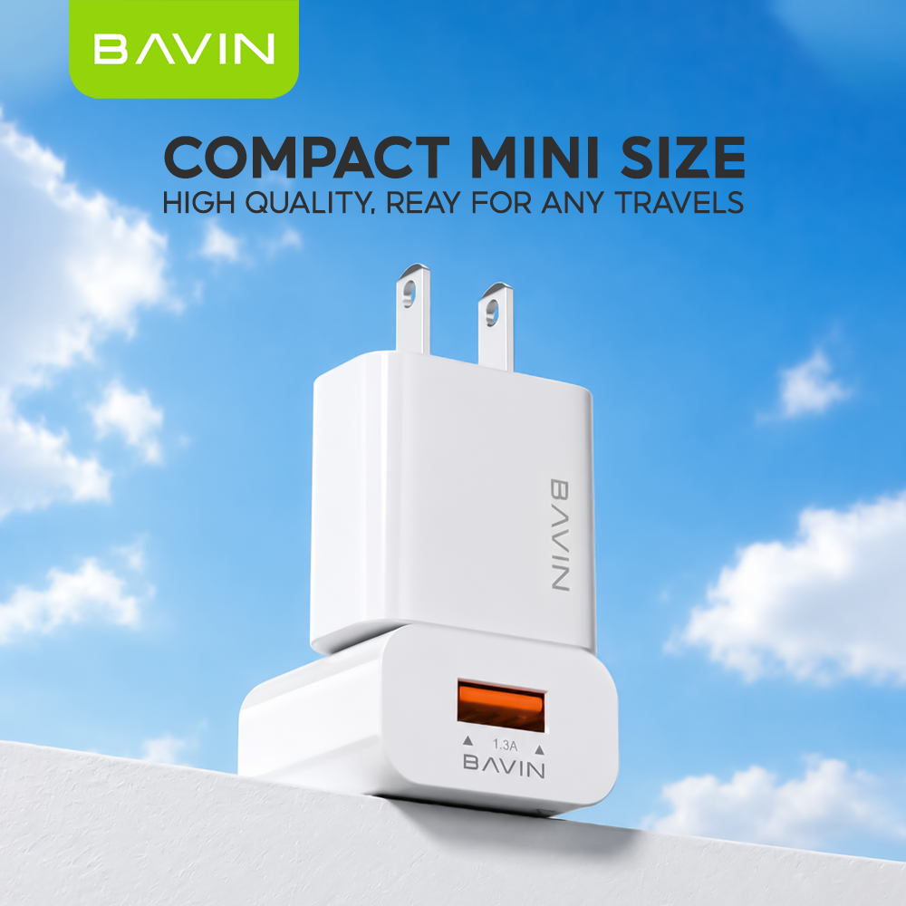 BAVIN PC515 Universal Adapter Charger Smart Mini USB Over Charge Protection for Micro / iPhone / Type-C