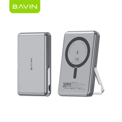 BAVIN PC1167 5000mAh / PC1168 10000mAh Portable 15W Magnetic Wireless Powerbank 22.5W+PD 20W Type-C Fast Charging w/Stand