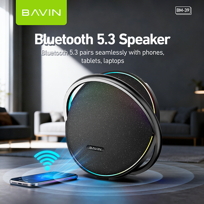 BAVIN BM39 100W Portable Bluetooth Wireless Speaker w/12000mAh Powerbank Function for Home & Outdoor
