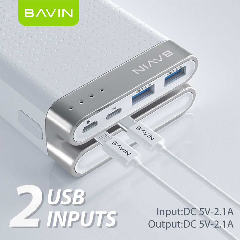 BAVIN Y-PC089 30000mAh Powerbank w/ Built-in Flashlight Dual Input & USB Output