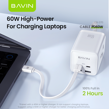 BAVIN U-CB370 60W Fast Charging Mini Cable 25cm for Type-C to Type-C & Type-C to iPhone