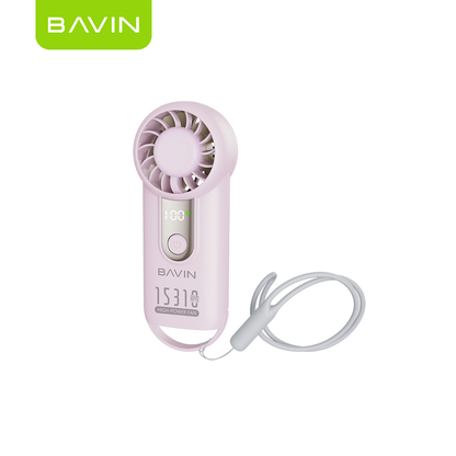 BAVIN BF020 Mini Portable Handheld Fan 5-Speed Strong Wind w/2000mAh Rechargeable Table Fan + Lanyard