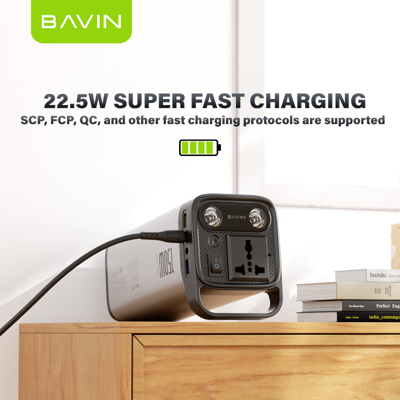 BAVIN PC021 54600mAh 150W Portable Power Supply Powerbank 22.5W w/ LED Light & Display