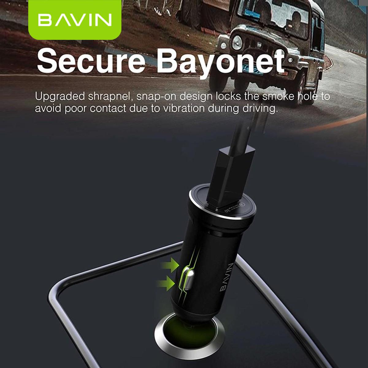 BAVIN C-C-PC362 18W Car Charger w/ Fast Charging USB Port
