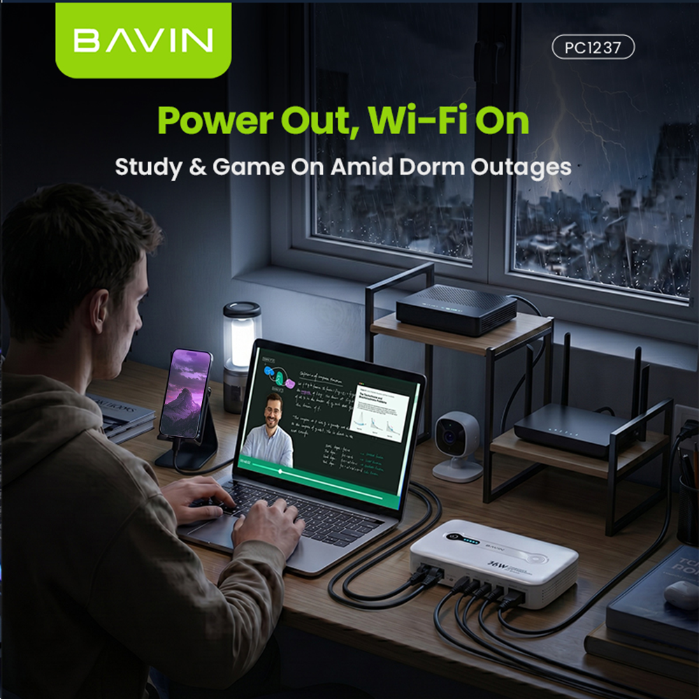 BAVIN PC1236 18W 8800mAh / 36W 10400mAh Mini DC UPS Battery Backup Powerbank for WiFi Router , CCTV