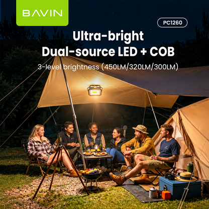 BAVIN PC1260 Solar Mini Portable Emergency Tool box w/4000mAh Powerbank+Work Light for Home, Camping