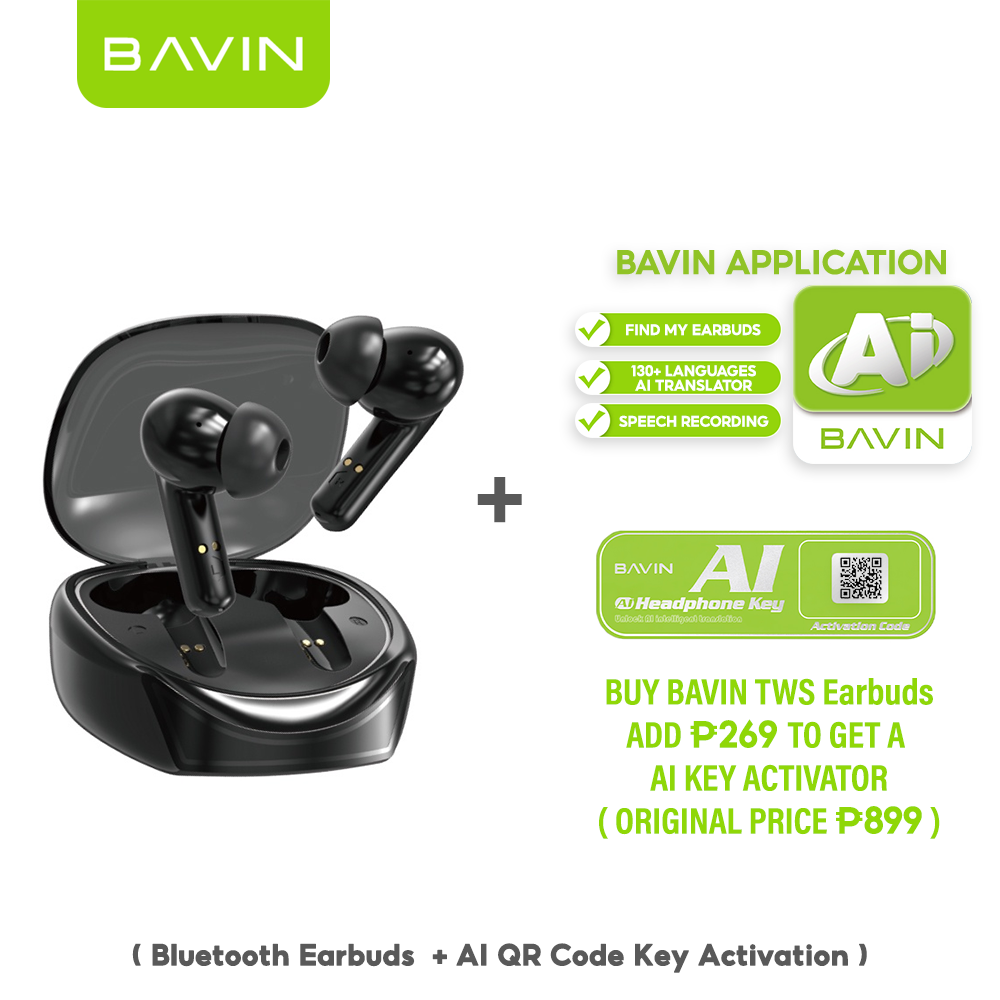 BAVIN HB-BA-29 TWS Wireless Bluetooth Earbuds | HiFi Stereo Sound | 7H Playtime | Touch Control | Type-C Charging