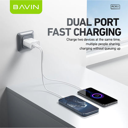BAVIN C-PC951 20W Dual-Port PD Charger