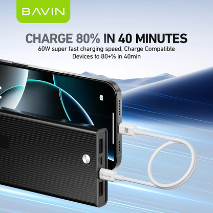 BAVIN U-CB274 100W Fast Charging Type-C Cable for Laptop & iPh 16 25cm / 30cm / 1m Data Transfer TPU Wire