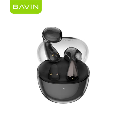 BAVIN HB-BA-65 Wireless Bluetooth 5.3 Earbuds | Hi-Fi Stereo Audio | Built-in Mic | 4H Music Time | Type-C Charging