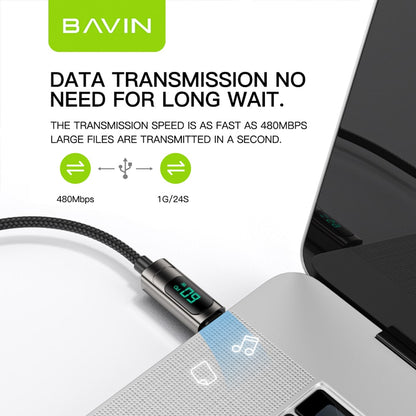 BAVIN CB255 12W /20W /60W 1 Meter PD Fast Charging Data Transfer Cable For iPhone 17 Series