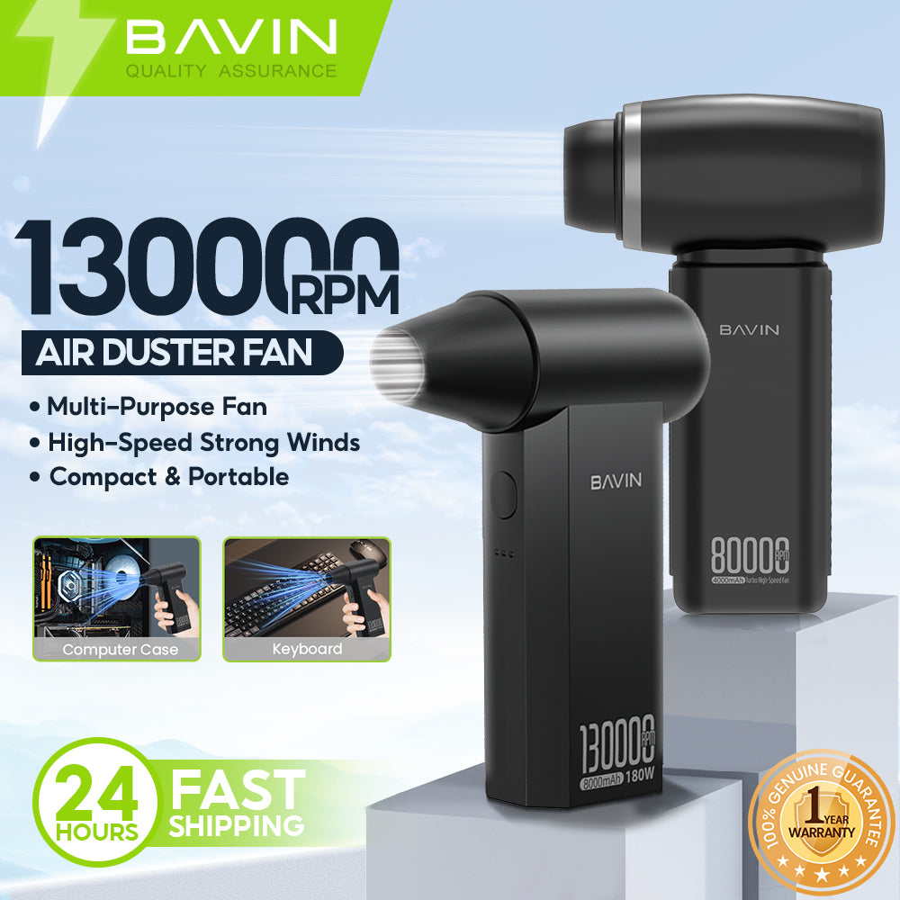 BAVIN Z-VC03 130,000RPM / Z-VC04 80,000RPM Portable Mini Compressed Air Duster for Deep Cleaning w/ Extremely Turbo Airflow