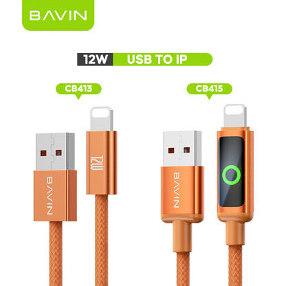 BAVIN CB413 / CB415 PD 60W Type-C Fast Charging 1m Braided Cable w/ High-Speed Data Transfer for iPhone 15-17 & Android Devices