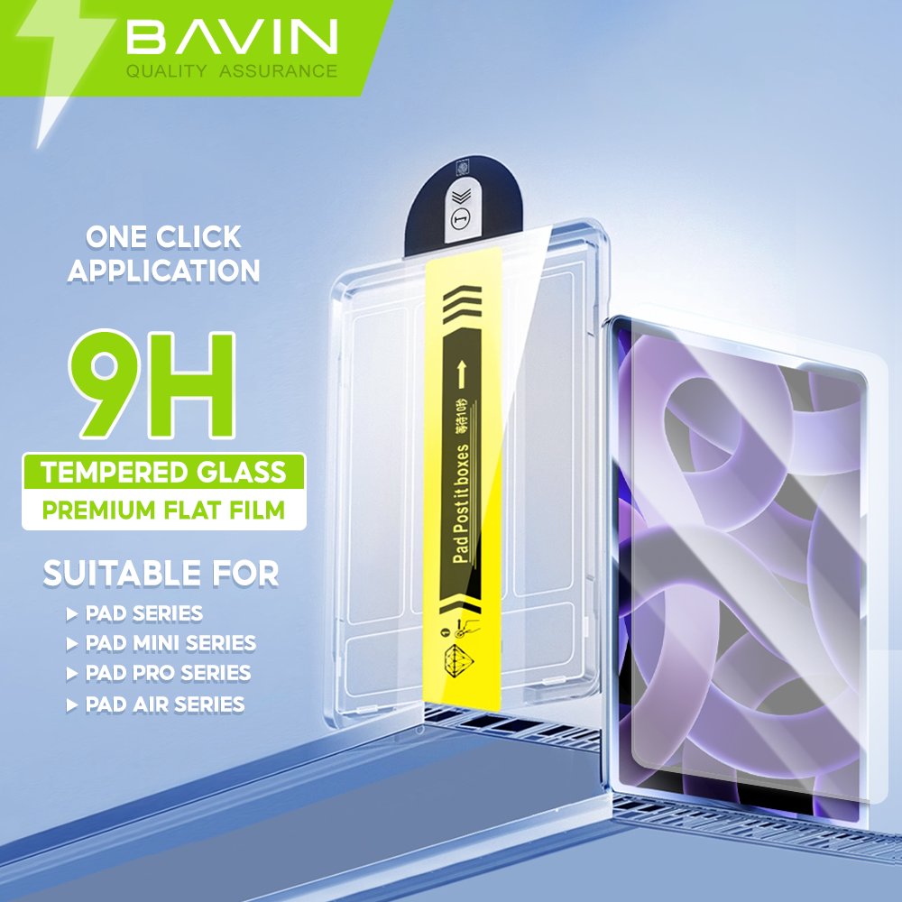 BAVIN S-Q17-XX One-Click Tempered Glass for iPad Mini, Air & Pro Series