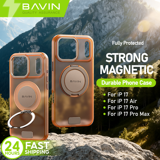 BAVIN JS 360 Rotation Magnetic Ring Phone Holder Case Durable Shockproof Fully Protected Compatible For iPhone 17 Series