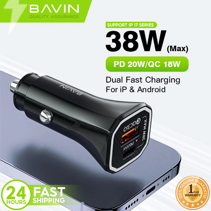 BAVIN C-C-PC875 38W Dual USB Fast Car Charger