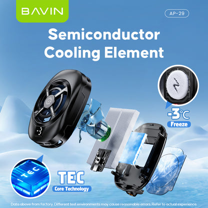 【Christmas Gift】BAVIN BF017 Magnetic Portable Handheld Fan w/Desktop Phone Stand+6000RPM Strong Wind