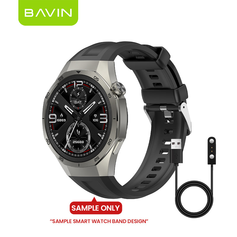 BAVIN BW-605 Smart Watch 1.43" HD | 123+ Sports Modes | AI Voice | Health Monitor | 3 ATM Waterproof