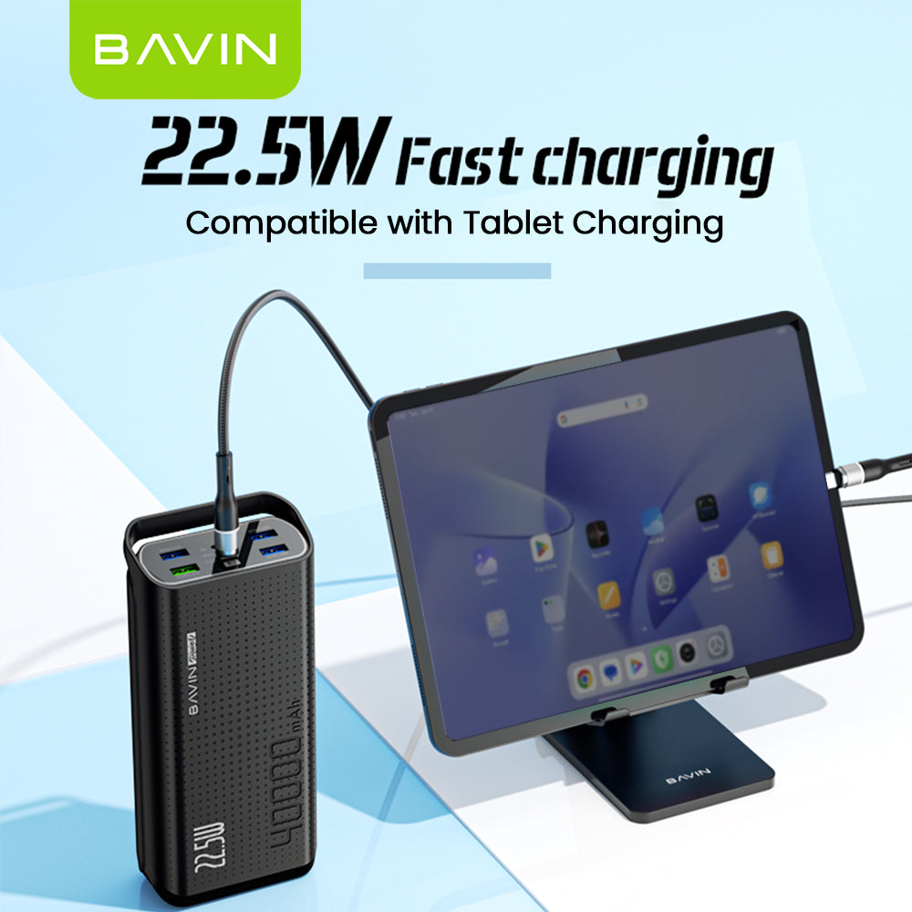 BAVIN Y-PC077 Pro 40000mAh Fast Charging Powerbank w/ 4 USB Outputs & 3 Input