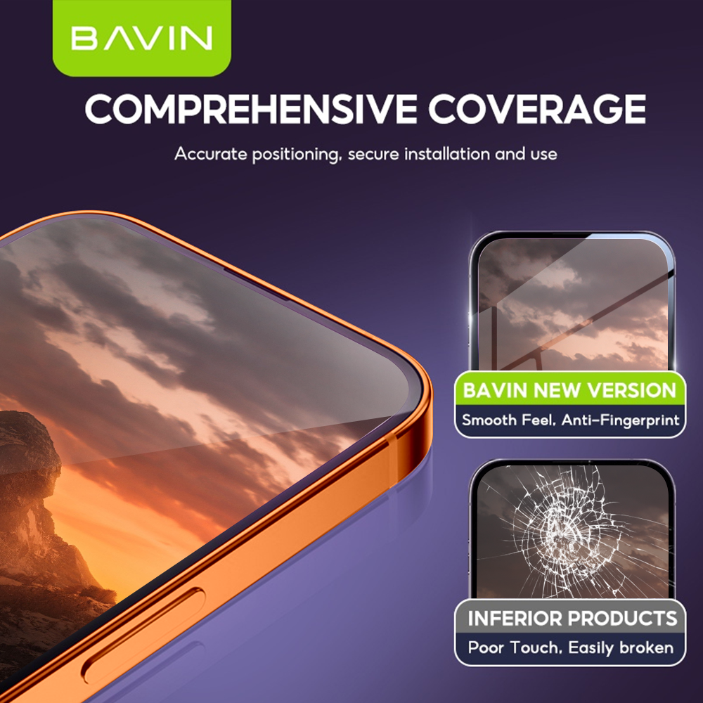 BAVIN Q3 One Click Series Screen Protector Tempered Glass Full Screen for iPhone X/XS/11/12/13/14/15/16/16E/17 Series