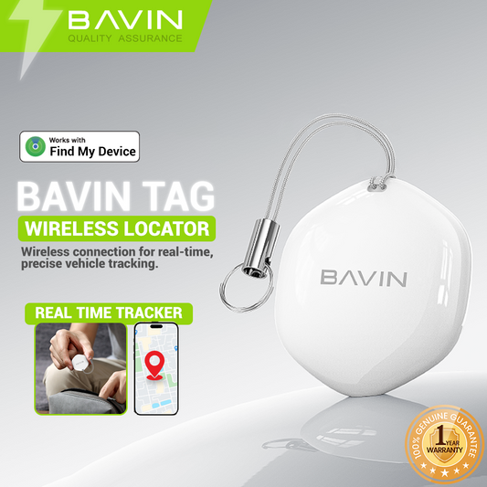 BAVIN C-TAG-01 Smart Wireless Bluetooth Tracker Tag for iPhone Users | Find My Device, Locator Keys, Pets & Vehicles