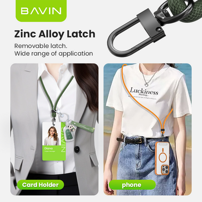 BAVIN E-BE15 Adjustable Mobile Phone Lanyard Strap w/160cm Long Cross-body Shoulder Strap