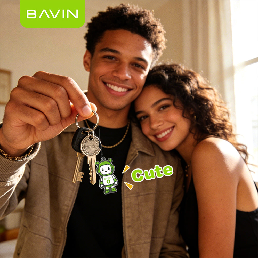 BAVIN Acrylic Transparent Robot Design Pendant Keychain Cute Accessory for Phone, Bag & Key Holder