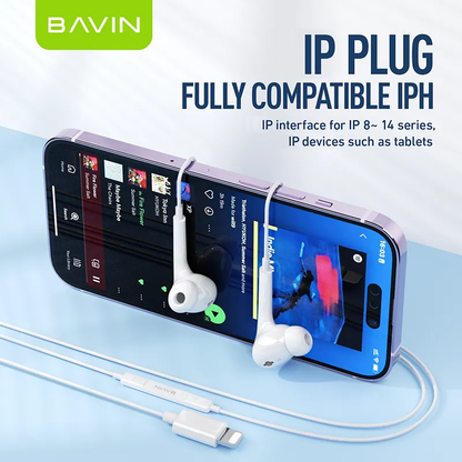 BAVIN HX869 Hi Res Audio Music Wired Earphone Stereo Sounds Widely Compatible for  Type C 3.5mm iPhone