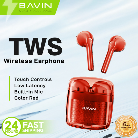BAVIN HB-BA55 TWS Wireless Bluetooth Earbuds w/ Touch Control & Long Battery Life