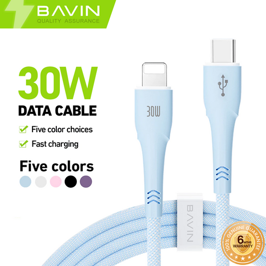 BAVIN U-CB284-PD 2.4A Fast Charging Cable 1.2m Nylon Braided