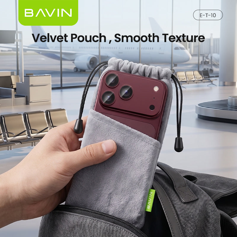 BAVIN ET10 Phone Pouch Dual Pocket Dust Resistant for Powerbank & Mobile Accessory Storage Bag