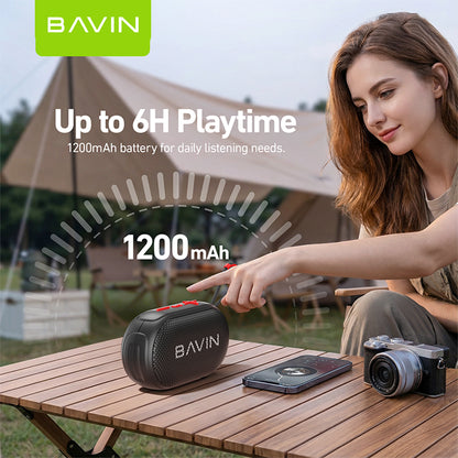BAVIN BM31/BM32 Portable Bluetooth Speaker Big Sound Deep Bass Hi-Res Sound Audio w/1200mAh+Lanyard