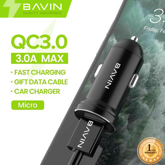 BAVIN C-C-PC362 18W Car Charger w/ Fast Charging USB Port