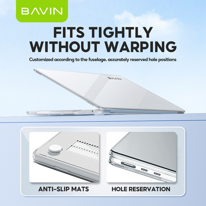 BAVIN C06 / C05 Transparent & Glossy Clear Case Anti-Scratch + Keyboard Protector For iPh Laptop for 13.3" / 13.6" / 15"