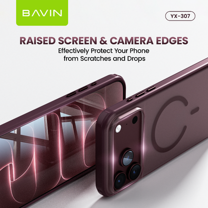 BAVIN YX307 Magnetic Solid Color Shockproof Case Full Coverage Anti-Scratch for iP18/17 Pro, Pro Max