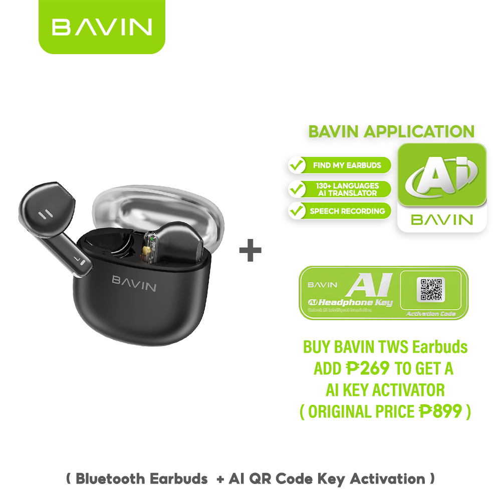 BAVIN HB-BA-61 TWS Bluetooth 5.3 Earbuds | HiFi Sound | 5H Playtime | Touch Control | Type-C Charging | iOS & Android