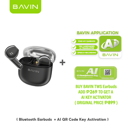BAVIN HB-BA-61 TWS Bluetooth 5.3 Earbuds | HiFi Sound | 5H Playtime | Touch Control | Type-C Charging | iOS & Android