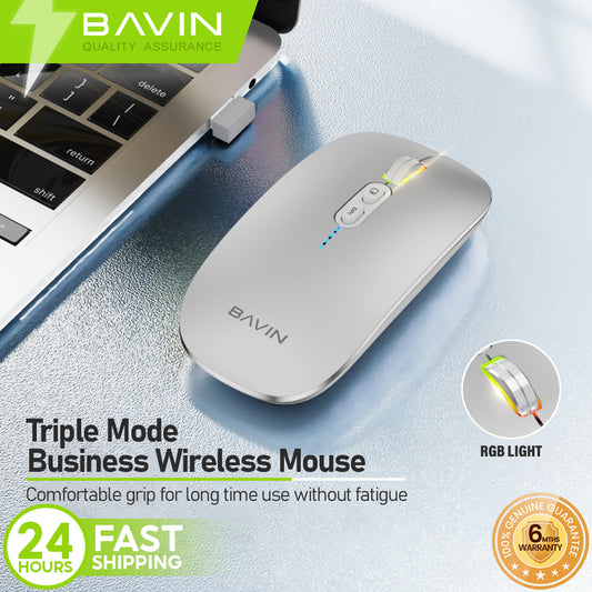 BAVIN G-K-991 Triple-Mode Wireless Mouse for Phone, PC & Tablet