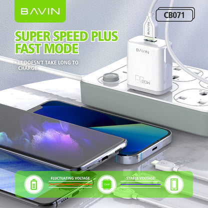 BAVIN U-CB071 QC3.0 Fast Charging Cable 18W/30W/60W Micro iPhone Type-C/V3 Mini USB iPhone 4S & P1000 0.5m-2m 2.4A Data Transfer