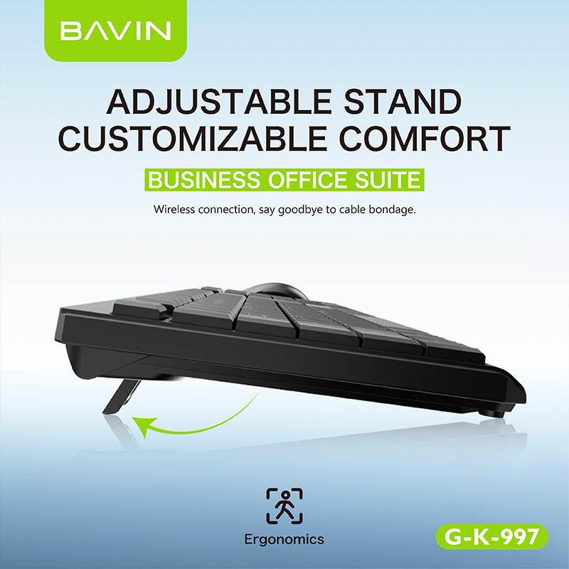 BAVIN G-K-997 2.4G Wireless Keyboard & Mouse for PC & Laptop