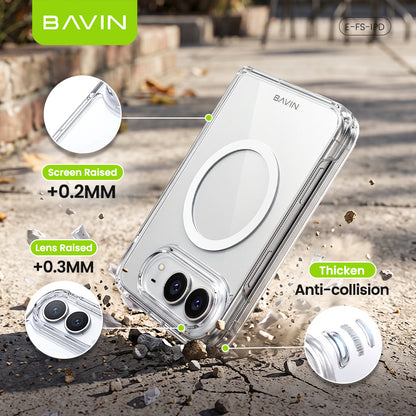 BAVIN iPhone Duo Transparent Ultra Slim Magnetic Phone Case | Anti-Yellowing, Shockproof Phone Cover