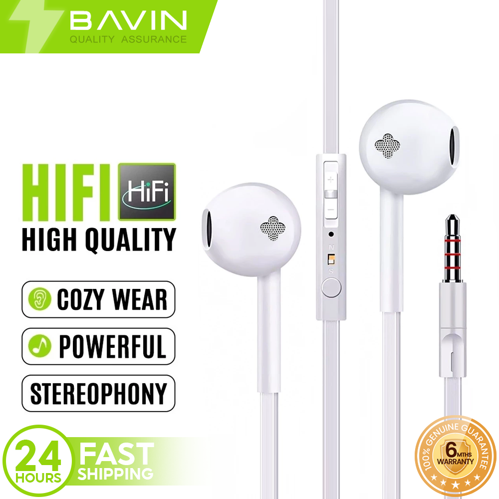 BAVIN H-3.5-S389 HiFi 3.5mm Earphones for Phones