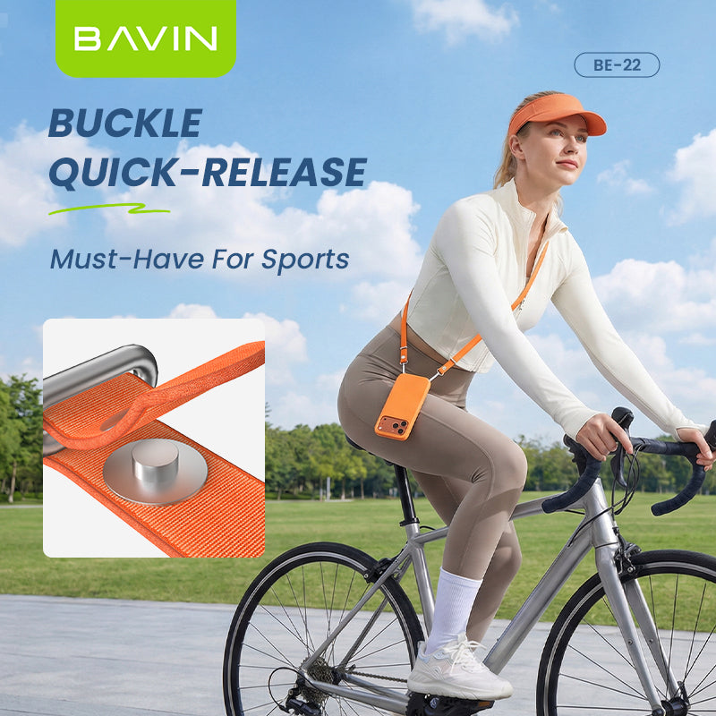 BAVIN BE22 Magnetic Lanyard Phone Crossbody Woven Adjustable w/ Quick Release Strap for iPhone 17 Series