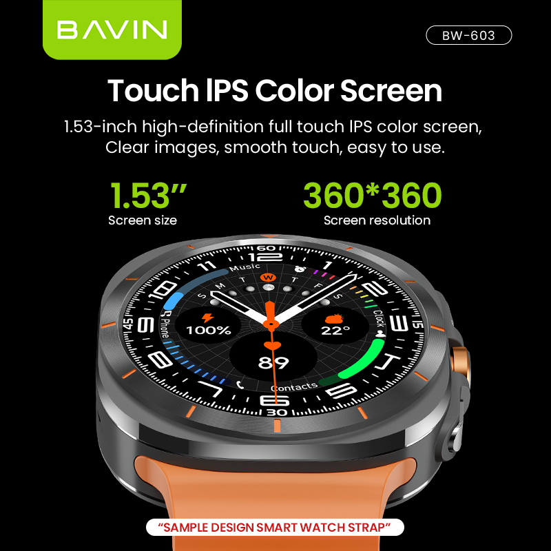 BAVIN BW-603 Smart Watch 1.53" HD Display w/ GPT AI Motion Sense NFC Heart Rate